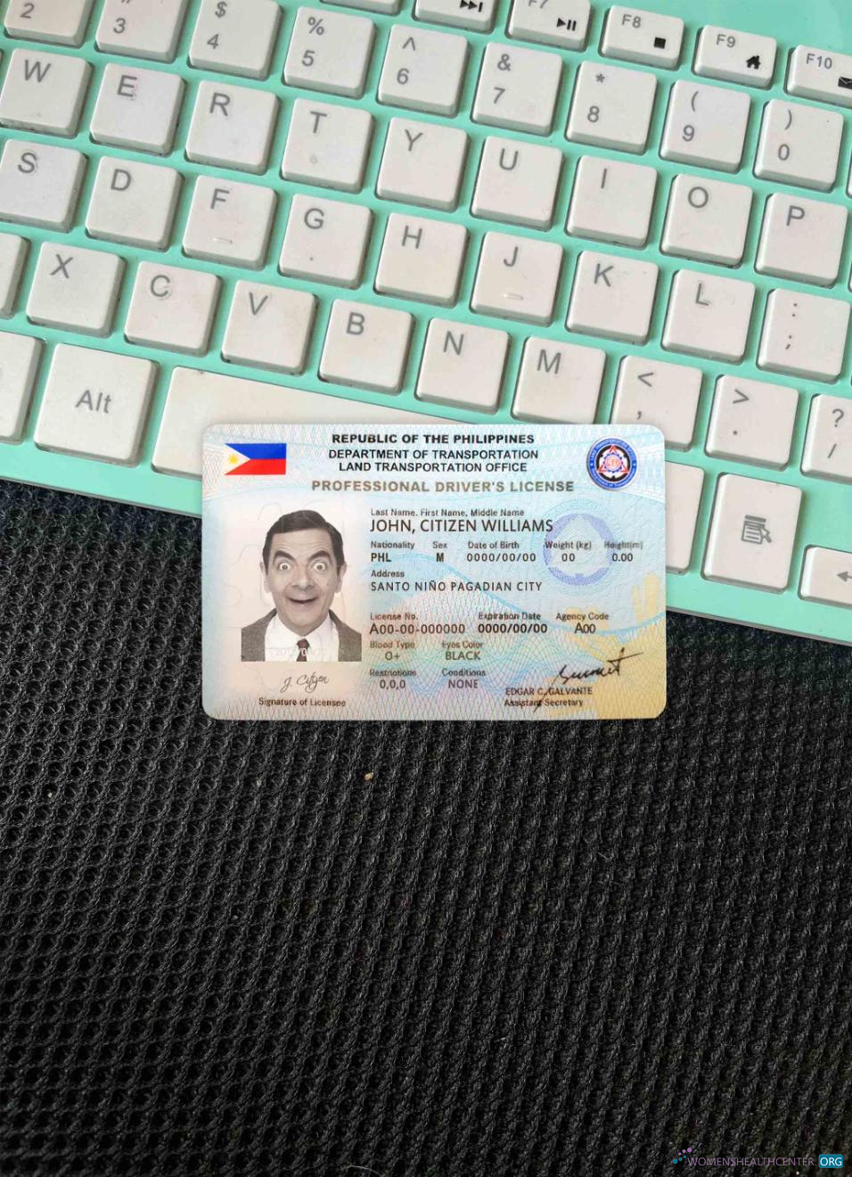 Download Philippines driving license photolook FRONT Photoshop template